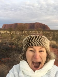 Lyza Saint Ambrosena at Uluru Ayers Rock